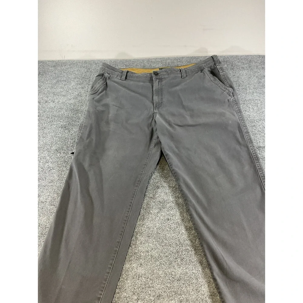 GH Bass & Co Pants Men's 44x30 Gray Casual Straight Fit Chino Cotton Blend